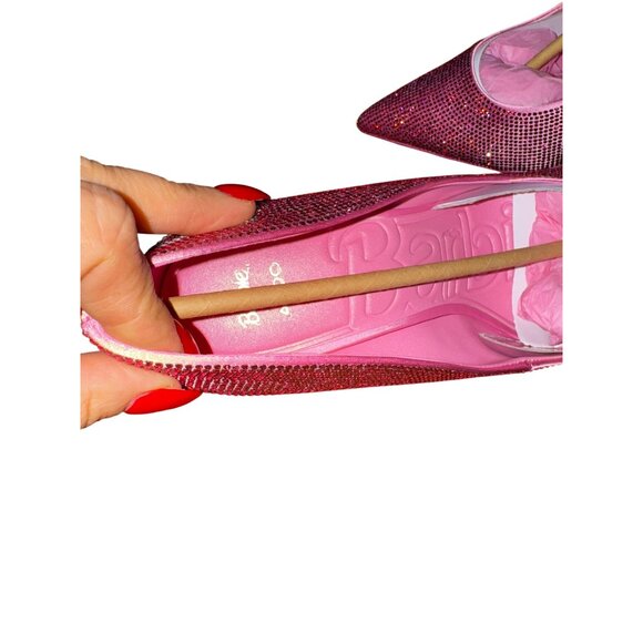 Barbie X Aldo Pink Crystal High Heel Pumps Size 9 Sexy Bling Doll Sparkle Shoes - Picture 14 of 14